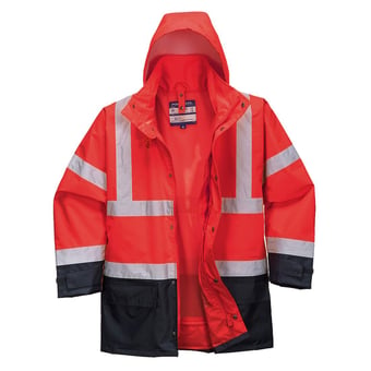 picture of Portwest S768 Hi-Vis Executive 5-in-1 Red/Navy Jacket - PW-S768RNR