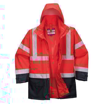 Picture of Portwest S768 Hi-Vis Executive 5-in-1 Red/Navy Jacket - PW-S768RNR