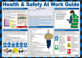 picture of Health And Safety At Work Guide Poster - 590 x 420Hmm - [SA-A607]