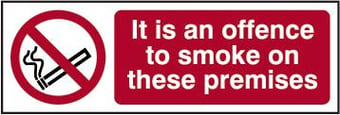 Picture of Spectrum It Is An Offence To Smoke On These Premises - RPVC 600 x 200mm - SCXO-CI-11886