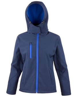 picture of Result Core Women's Navy/Royal TX Performance Hooded Softshell Jacket - BT-R230F-NAV/ROY