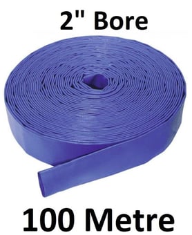 picture of 100 Metre 2" Bore - High Pressure Layflat Hose - 30kg - [HP-HPLFL2/100]