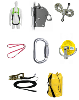 picture of G-Force Ladder Safety Fall Protection Kit Level 2 - with P11 2point Harness that Complies to EN361 - [GF-LSK-L2]