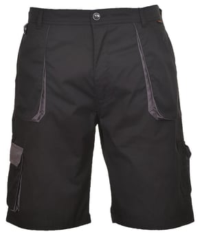 picture of Portwest - Texo Contrast Shorts - Black - PW-TX14BKR