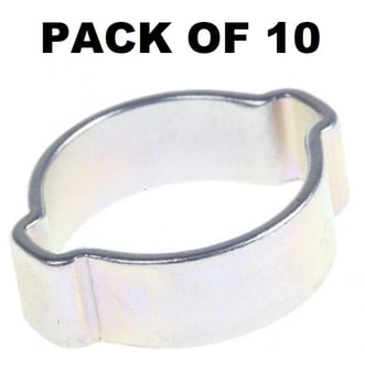 picture of Pack Of 10 - Zinc Plated 2 Ear O Clip - 15mm-18mm - [HP-2EAR15-18]