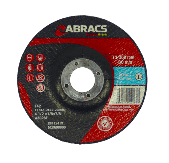 Picture of Abracs Proflex 115mm x 3mm x 22mm DPC Metal Cutting Disc - A30S4BF Grade - Box of 25 - [ABR-PF11530DM]