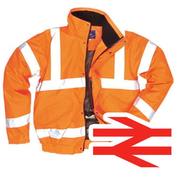 picture of Portwest RT62 - Orange Hi Vis Breathable Bomber Jacket - PW-RT62ORR