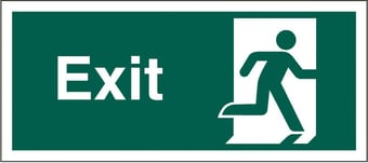 picture of Exit Sign Man on Right - 300 x 150Hmm - Rigid Plastic - [AS-SA51-RP]