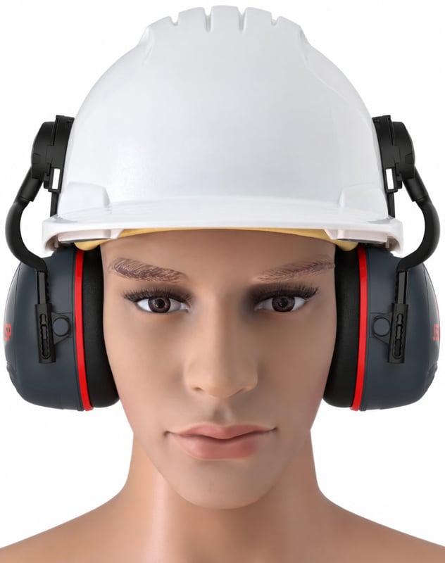 Jsp Evo3 White vented Hard Hat With Sonis 3 Helmet Mounted Ear Defenders - [IH-EVO3WSONIS3]
