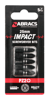 picture of Abracs PZ2 Impact S/D Bit - 25mm - Pack of 5 - [ABR-IPZ22505]