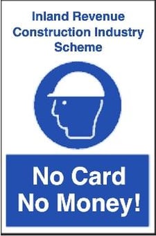Picture of No Card No Money Sign LARGE - 400 x 600Hmm - Rigid Plastic - [AS-MA121B-RP]