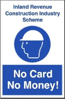 picture of No Card No Money Sign LARGE - 400 x 600Hmm - Rigid Plastic - [AS-MA121B-RP]