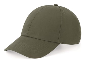picture of Beechfield - Organic Cotton 6 Panel Cap - Olive Green - [BT-B54-OGRN]