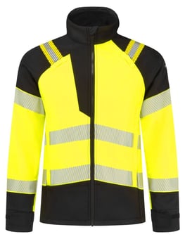 picture of Portwest FR718 - PW3 Modaflame Softshell Hi-Vis Multi-Norm FR Jacket - Yellow/Black - PW-FR718YBR