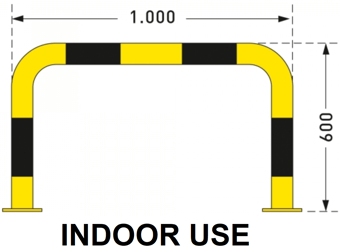 picture of BLACK BULL Protection Guard - Indoor Use - (H)600 x (W)1000mm - Yellow/Black - [MV-195.18.943]