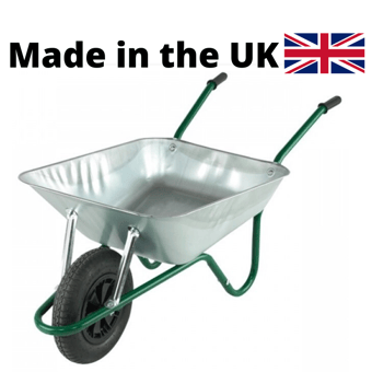 picture of Walsall Easiload Wheelbarrow - 85 Litre All Galvanised Builders Barrow - Pneumatic Wheel -[WB-BEASGVP]