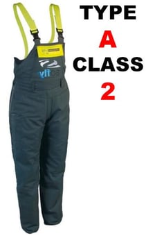 picture of Francital CADIZ Chainsaw Bib and Brace With Hi-Vis Yellow Braces - SF-FI202-CADIZ