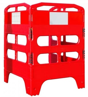 Picture of TRAFFIC-LINE Pedestrian Safety Barrier - HDPE - 3 Gate Version - W 1,000 x H 750 x D 20 mm - [MV-341.31.288]