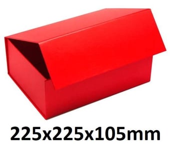 picture of Branded With Your Logo -Magnetic gift boxes - Red Colour - 225x225x105mm - [IH-RJ-BP225RED] - (HP)
