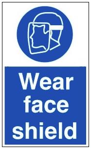 picture of Face Shield Sign - 200 x 300Hmm - Rigid Plastic - [AS-MA47-RP] 