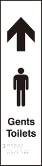 picture of Spectrum Gents Toilets Arrow Up – Taktyle 75 x 300mm - SCXO-CI-TK5101BSI