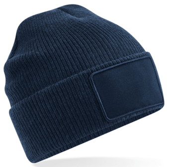 picture of Beechfield Removable Patch Thinsulate Beanie - French Navy Blue - [BT-B540-FNA]