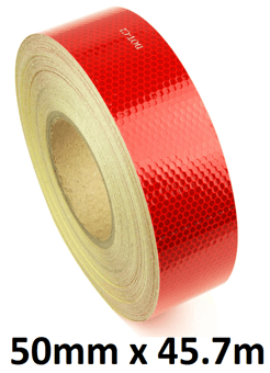 picture of Heskins Glass Bead DOT Tape Red - 50mm x 45.7m - [HE-H6602R-50]