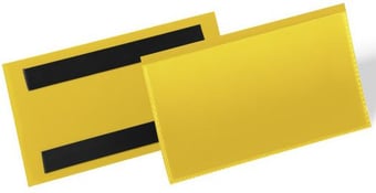 picture of Durable - Magnetic Document Pouch 150 x 67mm - Yellow - Pack 50 - [DL-174204]