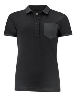 picture of James Harvest Ladies Pinedale Piqué Polo - Black - BT-HAR2125039-H900