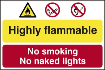 picture of Highly flammable / No smoking or naked lights – PVC (600 x 400mm) - SCXO-CI-4010