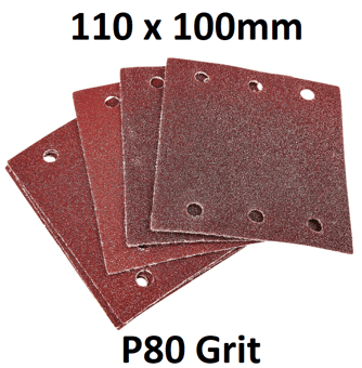 picture of Amtech 10pc Square Sanding Sheet Set - P80 Grit 110 x 100mm - [DK-V4045]