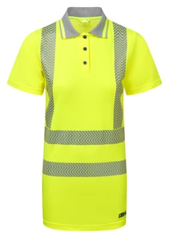 picture of Pulsar LIFE Women's Hi-Vis Short Sleeve Yellow Polo Shirt - PR-LFE973-NB