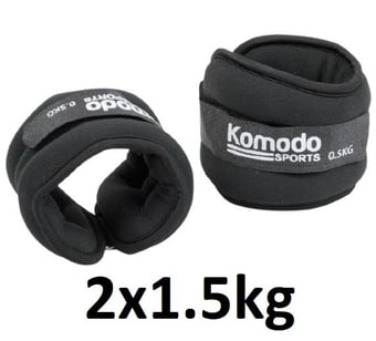 picture of Komodo Neoprene Ankle Weights - Pair - [TKB-NEO-ANK-3KG]