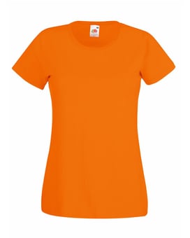 picture of Fruit Of The Loom Lady-Fit Orange Valueweight T-Shirt - BT-61372-ORA