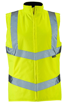 Picture of Supertouch Ladies Anjali Body Warmer Hi Vis Yellow - ST-SHV-L10141