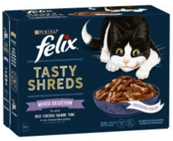 picture of Felix Tasty Shreds Mixed Selection in Gravy Wet Cat Food 12 Pack 80g - [BSP-736394]