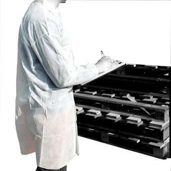 Picture of Shield Non-woven Visitor Coat White - Pack of 25 - BM-DC02