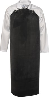 picture of Black Butyl Rubber Apron - Complete with Ties - 36 Inch Wide - UC-APR28