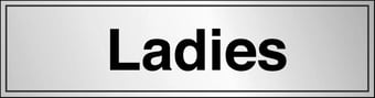 picture of Prestige Ladies Sign - Silver Effect - 300 x 100Hmm - 1.5mm Aluminium - [AS-SAT17-ALU]