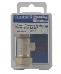 Picture of 15mm Chrome Isolating Valve with Lever - CTRN-CI-PA420P