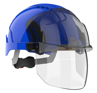 Picture of JSP - The All New EVO VISTAshield Blue/Smoke Safety Helmet - Vented - [JS-AMD170-007-F00] - (HY)