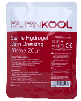 picture of BurnKool Sterile Hydrogel Burn Dressing - 20cm x 20cm - [CM-900005]