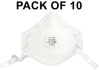 picture of Klass Air Sigma FFP3 Moulded Valved Mesh Mask Pack of 10 - [MC-AIRSIGMA]
