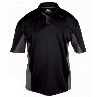 picture of Himalayan ICONIC Polo Shirt Zephyr - Black/Grey Zephyr - BR-H800BG