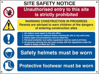 Picture of Spectrum Composite Site Safety Notice - FMX 800 x 600mm - SCXO-CI-4550