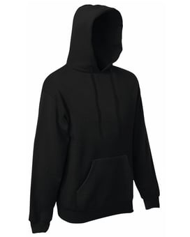 picture of Fruit Of The Loom Black Men's Classic Hooded Sweatshirt - BT-62208-BLK
