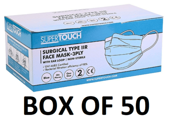 picture of Supertouch Surgical IIR 3 Ply Non-Woven Face Mask - Box of 50 - [ST-15800]