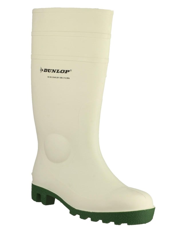 Dunlop Protomastor White Safety Wellington SB E FO WR SRA - FS-22222-360199 - (LP) - (DISC-R)