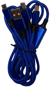 Picture of PowerPlus USB Device Cable Blue Braided - 1.2 Metre - [PU-2083]