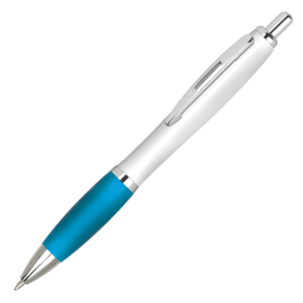 Picture of Branded With Your Logo - Contour Digital Ballpen - Aqua Blue - IH-DB-PCODBAQUA